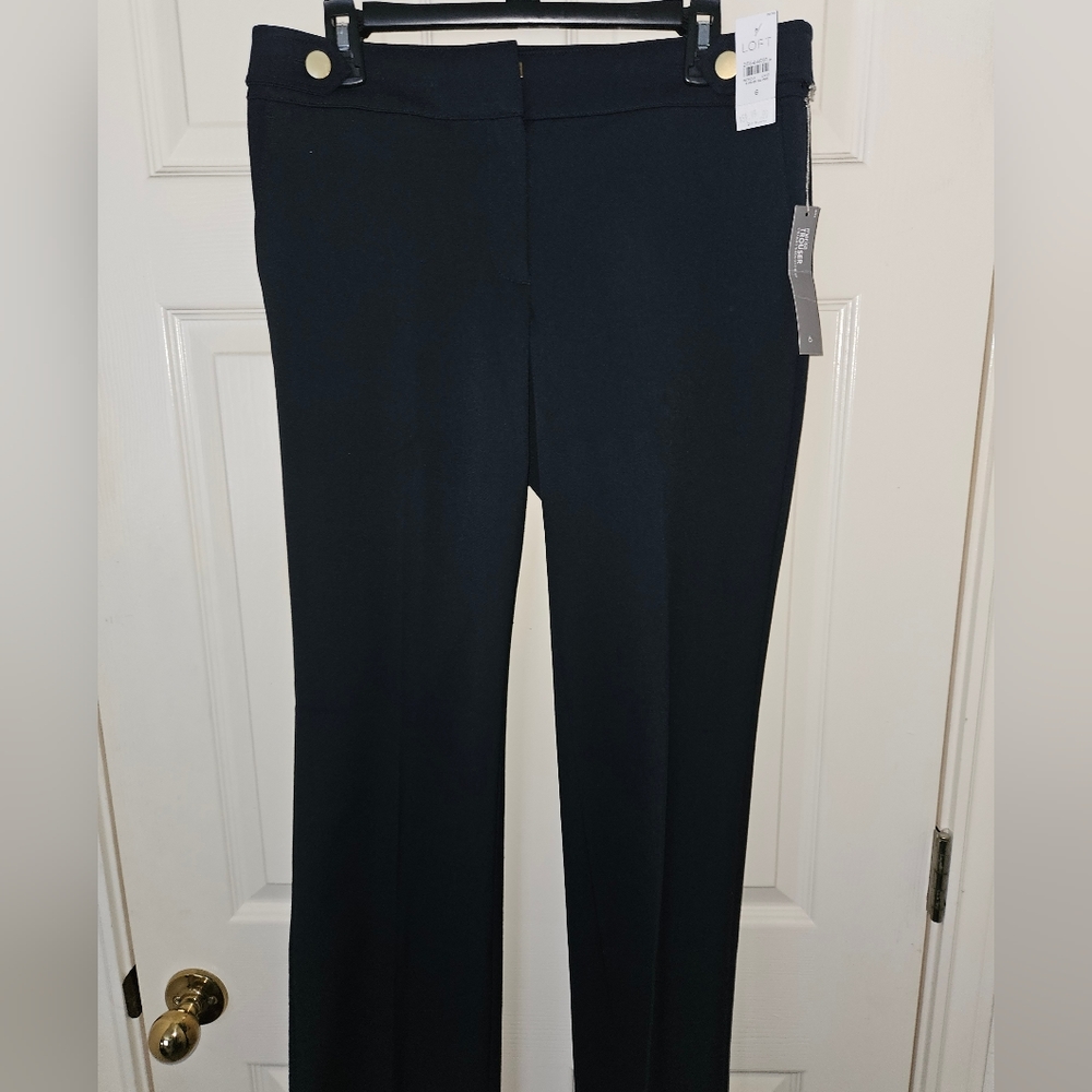 LOFT Marisa Trousers Pants Navy Blue